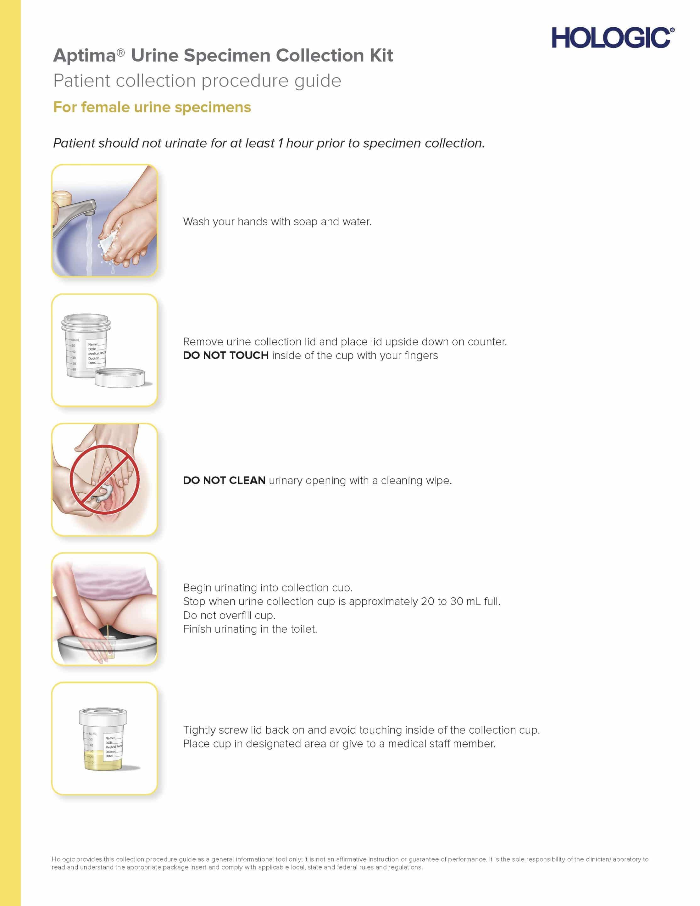 Women Guide For Urine Collection - Ovus Medical