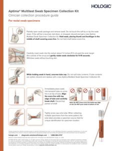 Aptima® Multitest Rectal Collection Guide
