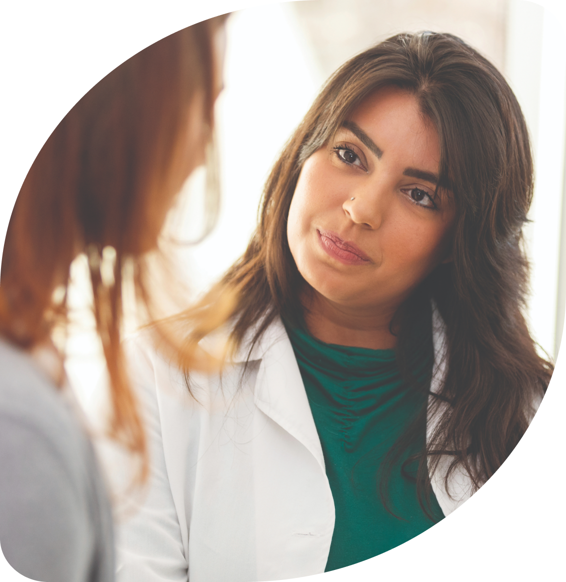 Scientist in leaf cutout